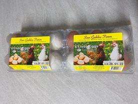 6 fresh eggs